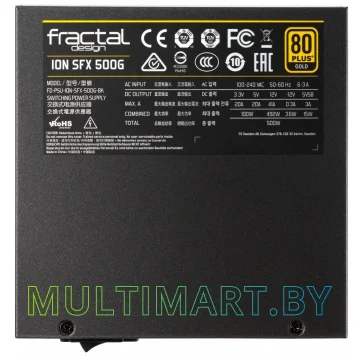 Блок питания Fractal Design Ion SFX-L 500W Gold (FD-PSU-ION-SFX-500G-BK) картинка 5